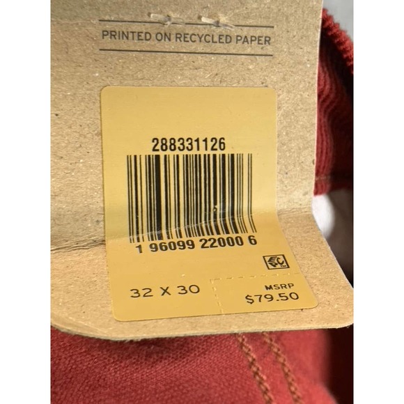Levi's Men's Brick Red 512 Slim Tapered-Fit Corduroy Jeans SZ 32X30 - Picture 13 of 13